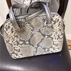 Kate Spade Snakeskin Crossbody Bag with Silver Straps